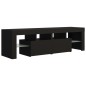 vidaXL Mueble de TV con luces LED negro 140x36,5x40 cm