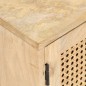 vidaXL Mueble de TV madera mango maciza y caña natural 140x30x40 cm