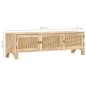 vidaXL Mueble de TV madera mango maciza y caña natural 140x30x40 cm
