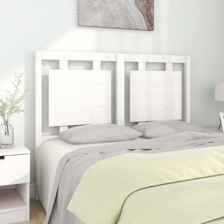 vidaXL Cabecero de cama madera maciza de pino blanco 125,5x4x100 cm