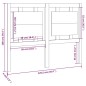 vidaXL Cabecero de cama madera maciza de pino blanco 125,5x4x100 cm