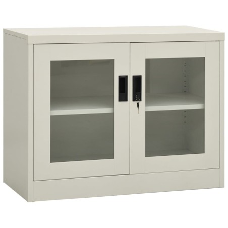 vidaXL Armario de oficina de acero gris claro 90x40x70 cm