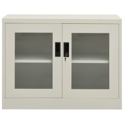 vidaXL Armario de oficina de acero gris claro 90x40x70 cm