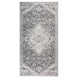 vidaXL Alfombra de exterior tejido plano gris claro 80x150 cm