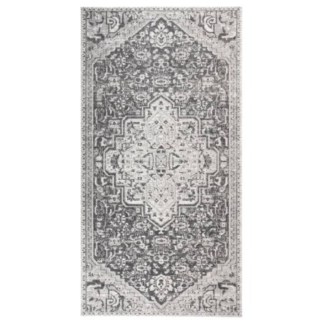 vidaXL Alfombra de exterior tejido plano gris claro 80x150 cm