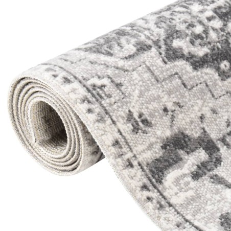 vidaXL Alfombra de exterior tejido plano gris claro 80x150 cm