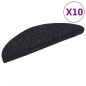 vidaXL Alfombrillas de escaleras autoadhesivas 10 uds negro 56x17x3 cm vidaXL Alfombrillas de escaleras autoadhesivas 10 uds negro 56x17x3 cm