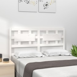 vidaXL Cabecero de cama madera maciza de pino blanco 205,5x4x100 cm