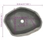 vidaXL Lavabo de piedra de río ovalado 45-53 cm vidaXL Lavabo de piedra de río ovalado 45-53 cm