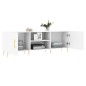 vidaXL Mueble para TV madera de ingeniería blanco 150x30x50 cm