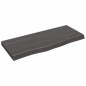 vidaXL Encimera baño madera maciza tratada gris oscuro 100x40x(2-6) cm vidaXL Encimera baño madera maciza tratada gris oscuro 100x40x(2-6) cm