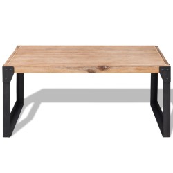 vidaXL Mesa de centro de madera maciza reciclada 100x60x45 cm