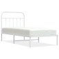 vidaXL Estructura de cama de metal con cabecero blanco 90x190 cm vidaXL Estructura de cama de metal con cabecero blanco 90x190 cm