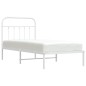 vidaXL Estructura de cama de metal con cabecero blanco 90x190 cm vidaXL Estructura de cama de metal con cabecero blanco 90x190 cm