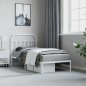 vidaXL Estructura de cama de metal con cabecero blanco 90x190 cm vidaXL Estructura de cama de metal con cabecero blanco 90x190 cm