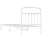 vidaXL Estructura de cama de metal con cabecero blanco 90x190 cm vidaXL Estructura de cama de metal con cabecero blanco 90x190 cm