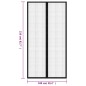 vidaXL Cortina mosquitera para puerta 2 uds imán negro 210 x 100 cm vidaXL Cortina mosquitera para puerta 2 uds imán negro 210 x 100 cm
