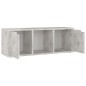 vidaXL Mueble de TV madera de ingeniería hormigón 88,5x27,5x30,5 cm