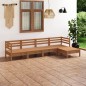 vidaXL Juego muebles de jardín 5 pzas madera maciza pino marrón miel vidaXL Juego muebles de jardín 5 pzas madera maciza pino marrón miel