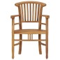 vidaXL Conjunto de comedor de jardín 3 piezas madera maciza de teca vidaXL Conjunto de comedor de jardín 3 piezas madera maciza de teca