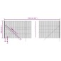 vidaXL Cerca de alambre de acero galvanizado gris antracita 1,4x25 m