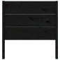 vidaXL Cabecero madera maciza de pino negro 96x4x100 cm vidaXL Cabecero madera maciza de pino negro 96x4x100 cm