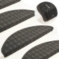 vidaXL Alfombras de peldaños de escalera 15 uds antracita 56x17x3 cm