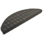 vidaXL Alfombras de peldaños de escalera 15 uds antracita 56x17x3 cm