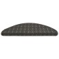 vidaXL Alfombras de peldaños de escalera 15 uds antracita 56x17x3 cm