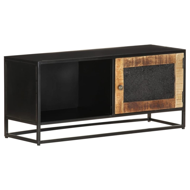 vidaXL Mueble para TV de madera maciza de mango rugosa 90x30x40 cm