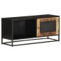 vidaXL Mueble para TV de madera maciza de mango rugosa 90x30x40 cm