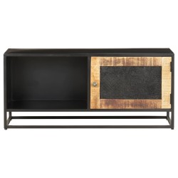 vidaXL Mueble para TV de madera maciza de mango rugosa 90x30x40 cm