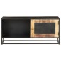 vidaXL Mueble para TV de madera maciza de mango rugosa 90x30x40 cm