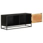 vidaXL Mueble para TV de madera maciza de mango rugosa 90x30x40 cm