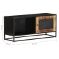 vidaXL Mueble para TV de madera maciza de mango rugosa 90x30x40 cm