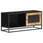 vidaXL Mueble para TV de madera maciza de mango rugosa 90x30x40 cm