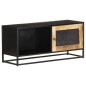 vidaXL Mueble para TV de madera maciza de mango rugosa 90x30x40 cm