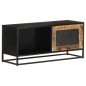 vidaXL Mueble para TV de madera maciza de mango rugosa 90x30x40 cm