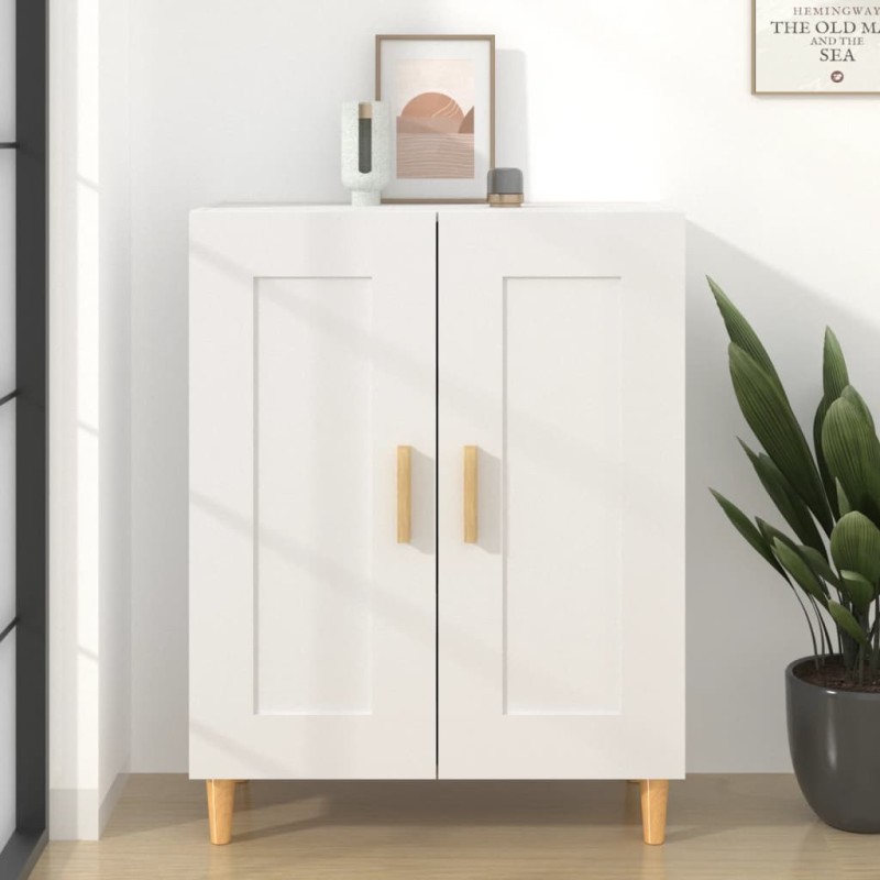 vidaXL Aparador de madera contrachapada blanco 69,5x34x90 cm