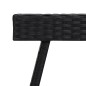 vidaXL Mesa auxiliar plegable ratán sintético negro 60x40x38 cm vidaXL Mesa auxiliar plegable ratán sintético negro 60x40x38 cm
