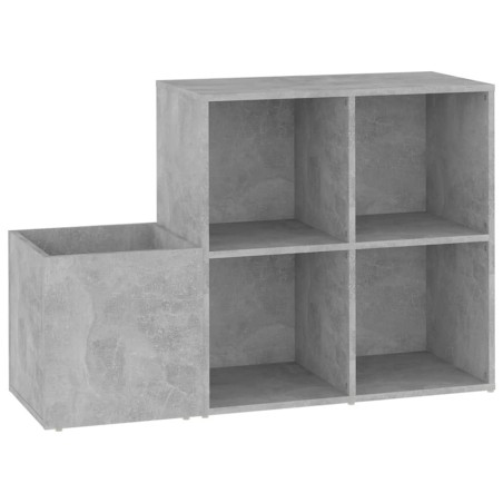 vidaXL Zapatero de recibidor contrachapado gris hormigón 105x35,5x70cm