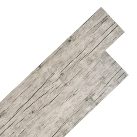 vidaXL Lamas de suelo no autoadhesivas PVC roble lavado 5,26 m² 2 mm