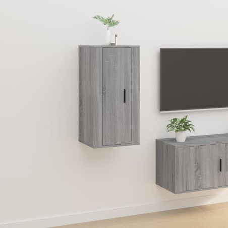 vidaXL Mueble para TV de pared gris Sonoma 40x34,5x80 cm