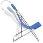 vidaXL Sillas de playa plegables 2 unidades acero y tela oxford azul vidaXL Sillas de playa plegables 2 unidades acero y tela oxford azul