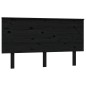 vidaXL Cabecero de cama madera maciza de pino negro 144x6x82,5 cm vidaXL Cabecero de cama madera maciza de pino negro 144x6x82,5 cm