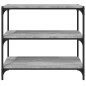 vidaXL Estantería contrachapada y acero gris Sonoma 80x33x70,5 cm