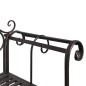 vidaXL Banco de jardín de acero marrón envejecido 132 cm