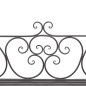 vidaXL Banco de jardín de acero marrón envejecido 132 cm