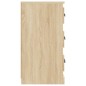vidaXL Aparador de madera contrachapada roble Sonoma 70x35,5x67,5 cm