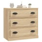 vidaXL Aparador de madera contrachapada roble Sonoma 70x35,5x67,5 cm